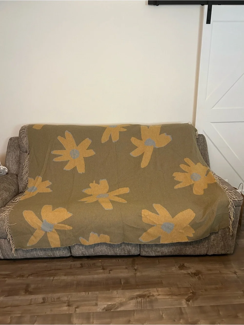 Sack Cloth & Ashes Floral Reversible Smiley Blanket